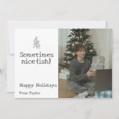 Cartes Pour Fêtes Annuelles Cher Père Noël Parfois Nice Noël Personnalisé (Devant)