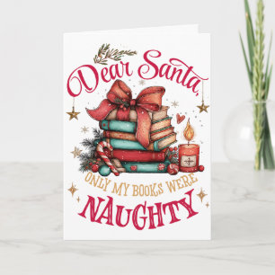 Cartes Pour Fêtes Annuelles Cher Père Noël, Seuls Mes Livres Ont Été Vilains