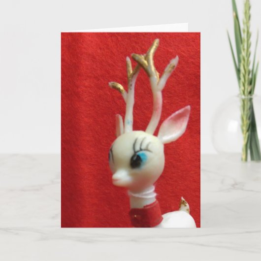Cartes Pour Fêtes Annuelles Cher Retro Deer… (Devant)