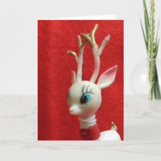 Cartes Pour Fêtes Annuelles Cher Retro Deer…