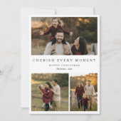 Cartes Pour Fêtes Annuelles Chercher chaque instant Famille Noël 3 Photo (Devant)