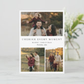 Cartes Pour Fêtes Annuelles Chercher chaque instant Famille Noël 3 Photo (Debout devant)