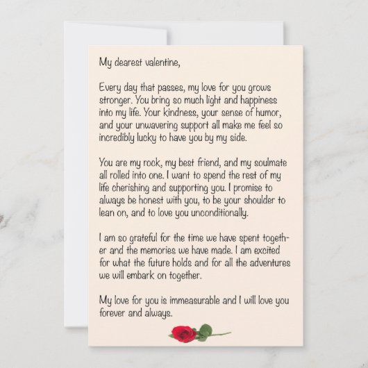 Cartes Pour Fêtes Annuelles Chère Saint-Valentin  (Devant)