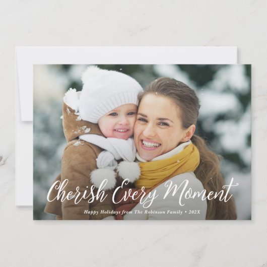 Cartes Pour Fêtes Annuelles chéri chaque instant joyeux noël (Devant)