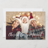 Cartes Pour Fêtes Annuelles chéri chaque instant joyeux noël photo (Devant)