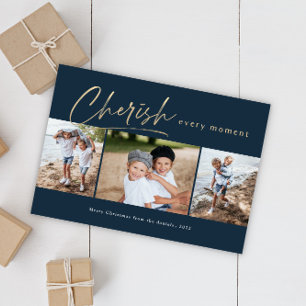 Cartes Pour Fêtes Annuelles Chérissez chaque instant 3 photos