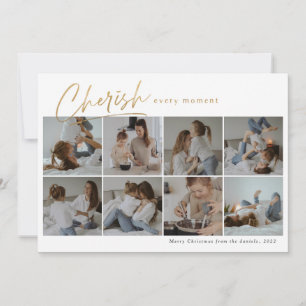 Cartes Pour Fêtes Annuelles Chérissez Chaque Instant Collage Photo Moderne