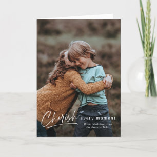 Cartes Pour Fêtes Annuelles Chérissez chaque moment 2 photo Vacances Noël