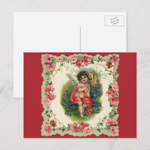 Cartes Pour Fêtes Annuelles Cherub de la Saint Valentin au Victoria vintage su