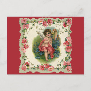 Cartes Pour Fêtes Annuelles Cherub de la Saint Valentin au Victoria vintage su