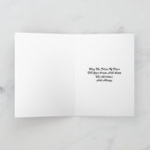 Cartes Pour Fêtes Annuelles Cheval, Colt en neige avec Noël Holly : Paix (Intérieur)