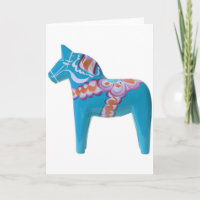 Cheval de Dala de bleu de ciel