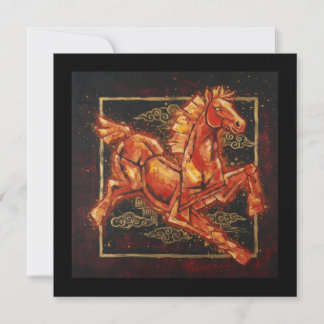 Cartes Pour Fêtes Annuelles Cheval de feu