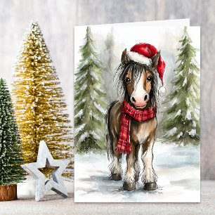 Cartes Pour Fêtes Annuelles Cheval de Noël