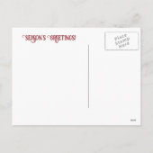 Cartes Pour Fêtes Annuelles Cheval de Noël et neige (Dos)