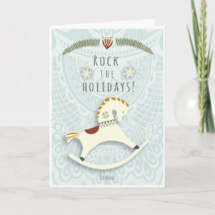 Cartes Pour Fêtes Annuelles Cheval de roche v2 Noël "Rocher les fêtes"