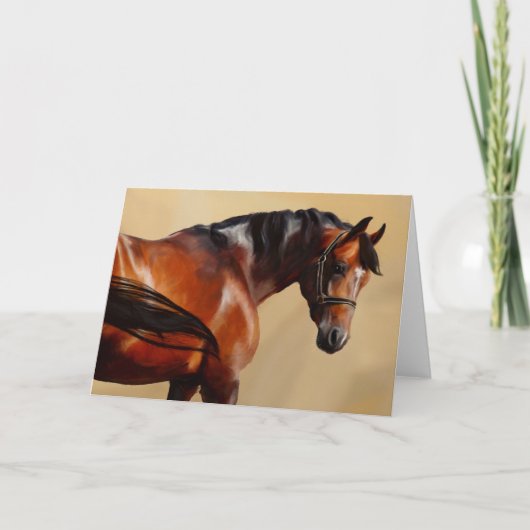 Cartes Pour Fêtes Annuelles Cheval d'huile (Devant)
