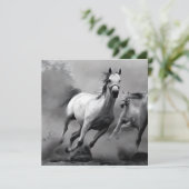 Cartes Pour Fêtes Annuelles Cheval en course (Debout devant)