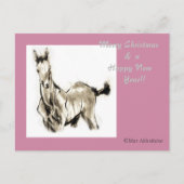 Cartes Pour Fêtes Annuelles Cheval japonais samouraï art équestre sumi (Devant)