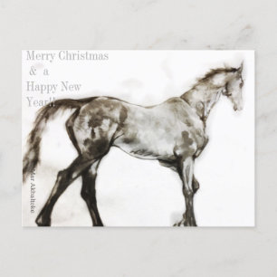 Cartes Pour Fêtes Annuelles Cheval japonais samouraï art équestre sumi