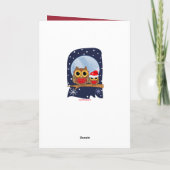 Cartes Pour Fêtes Annuelles Cheval mignon, Snowflakes & Xmas Trees sur mesure (Dos)