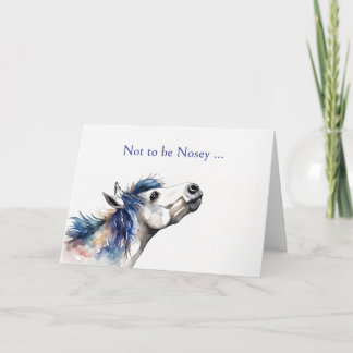 Cartes Pour Fêtes Annuelles Cheval Penser à vous mignon et drôle