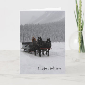 Cartes Pour Fêtes Annuelles Cheval Sleigh chez Lake Louise