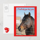 Cartes Pour Fêtes Annuelles Cheval Valentine V (Devant / Derrière)