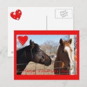 Cartes Pour Fêtes Annuelles Cheval Valentine VI (Devant / Derrière)
