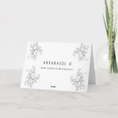 Cartes Pour Fêtes Annuelles Chevaux de Neige, Joyeuses Fêtes (Dos)