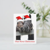 Cartes Pour Fêtes Annuelles Chevaux de Noël (Debout devant)