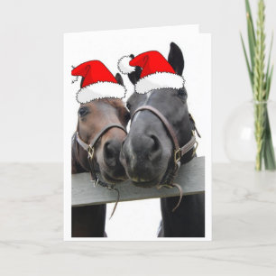 Cartes Pour Fêtes Annuelles Chevaux de Noël
