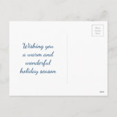 Cartes Pour Fêtes Annuelles Chevaux de Noël en neige (Dos)