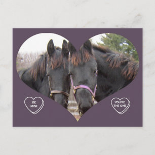 CARTES POUR FÊTES ANNUELLES CHEVAUX JUMEAUX VALENTINE