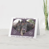 CARTES POUR FÊTES ANNUELLES CHEVAUX JUMEAUX VALENTINE (Dos)