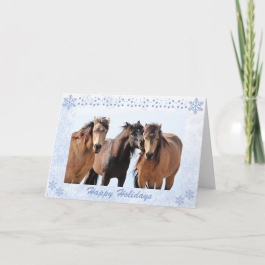 Cartes Pour Fêtes Annuelles Chevaux sauvages (Devant)
