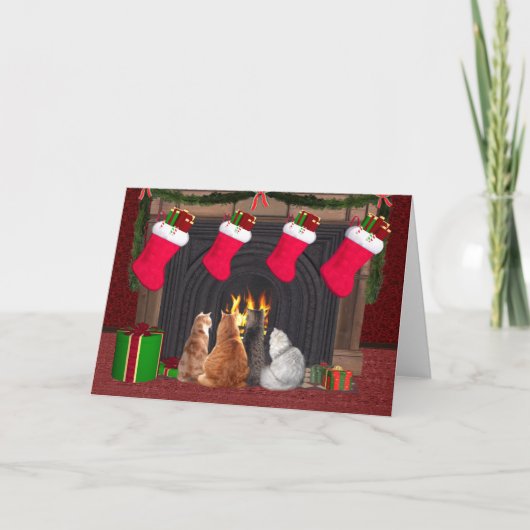 Cartes Pour Fêtes Annuelles Chevilles de Noël (Devant)