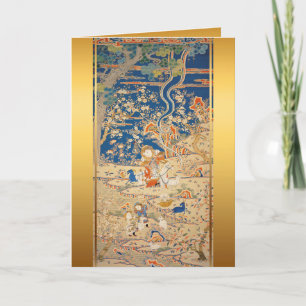 Cartes Pour Fêtes Annuelles Chèvres de la tapisserie chinoise Nouvel An lunair