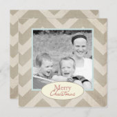 Cartes Pour Fêtes Annuelles Chevron Christmas (Devant / Derrière)