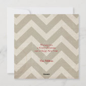 Cartes Pour Fêtes Annuelles Chevron Christmas (Dos)