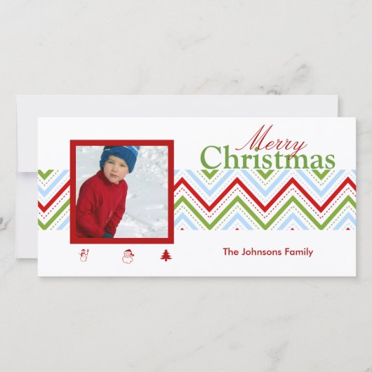 Cartes Pour Fêtes Annuelles Chevron Christmas (Devant)