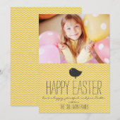 Cartes Pour Fêtes Annuelles Chevron Happy Easter Card (Devant / Derrière)