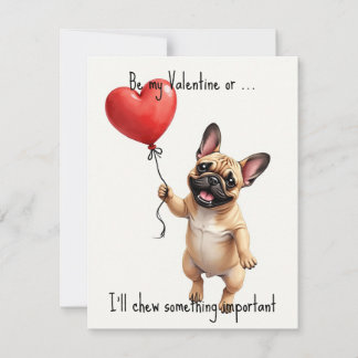 Cartes Pour Fêtes Annuelles 💘🐶Chew Love Carefully”
