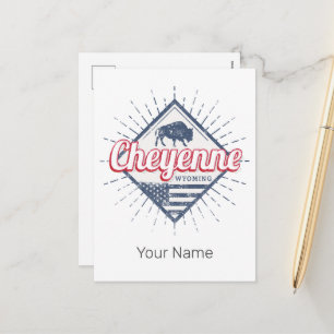 Cartes Pour Fêtes Annuelles Cheyenne City Wyoming États-Unis Vintage USA