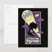 Cartes Pour Fêtes Annuelles Chibi Batman - Combattons la criminalité ensemble (Devant / Derrière)