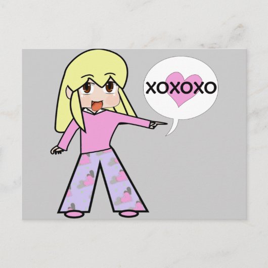 Cartes Pour Fêtes Annuelles Chibi Valentine (Devant)