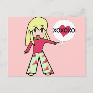 Cartes Pour Fêtes Annuelles Chibi Valentine Hearts
