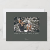 Cartes Pour Fêtes Annuelles Chic Blanc & Vert Joyeux Noël (Dos)