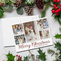 Chic Collage de Photos de Noël Minimaliste Joyeux
