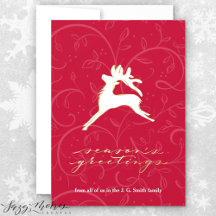 Chic Danseuse de vacances en Red Tall Holiday Card